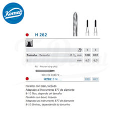 H282.314 Fresa Tungsteno Turbina 8 - 10 láminas 5 uds