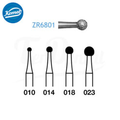 ZR6801.314 Fresa Turbina Diamante para Circonio Komet 5 Uds