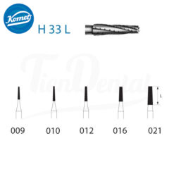 H33L.314 Fresa Turbina Carburo Tungsteno 5 uds