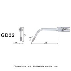 Punta ultrasonidos GD32 Satelec