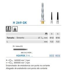 H269GK.314 Ensanchador de endodoncia con punta no cortante 5 uds
