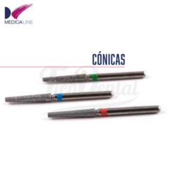 Fresa Diamante Turbina Cónica larga 848 (5 uds)