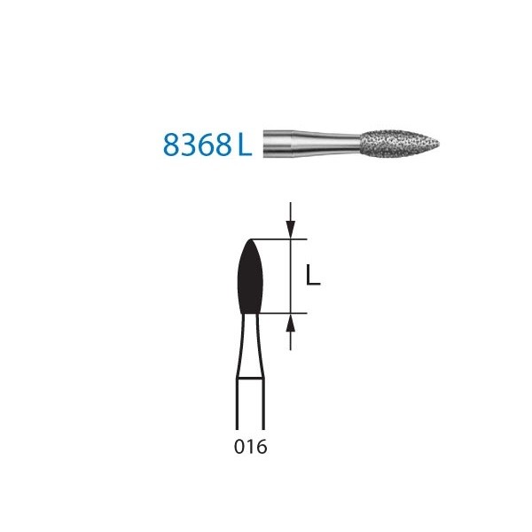 8368L.314.016 Fresa Diamante Turbina 5 Uds