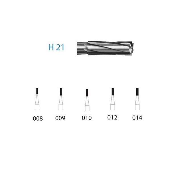 Fresa Turbina H21 Carburo Tungsteno Cilíndrica Komet 1 ud