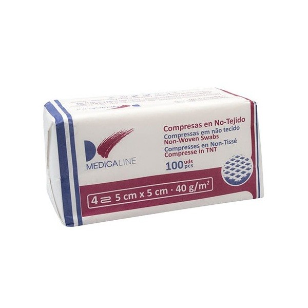 Gasas 5 x 5 No estéril 100 uds Medicaline