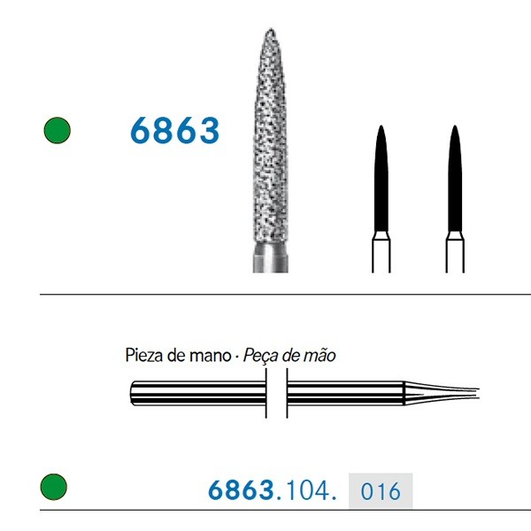 6863.104.016 Fresa Diamante Pieza de mano 1 Unidad