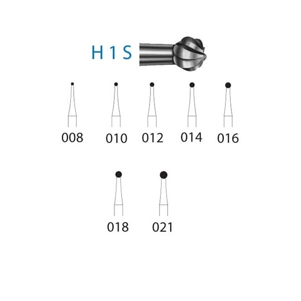 H1S.314 Fresa Tungsteno Turbina Komet 5 uds