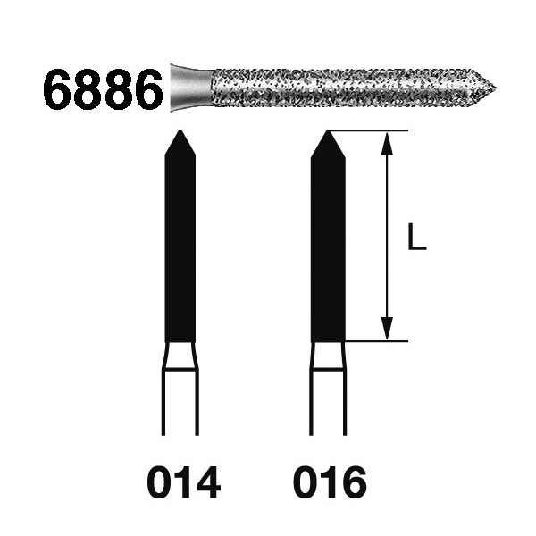 6886.314 Fresa Diamante Turbina 5 Uds