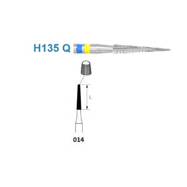 H135Q.314.014 Fresa Tungsteno Turbina 5 uds