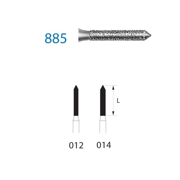 885.314 Fresa Diamante Turbina 5 Uds