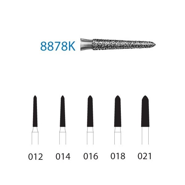8878K.314 Fresa Diamante Turbina 5 Uds