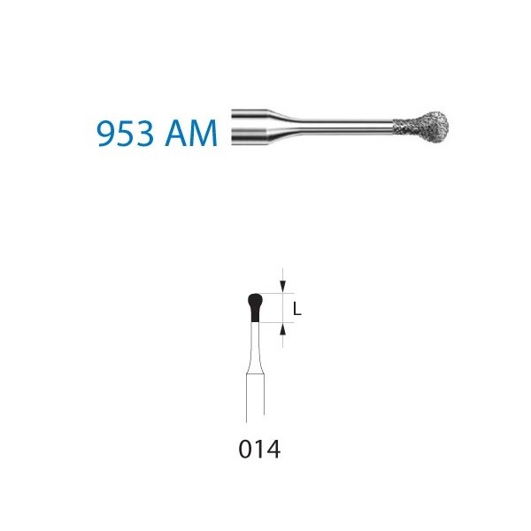 953AM.314.014 Fresa Diamante Turbina 5 Uds