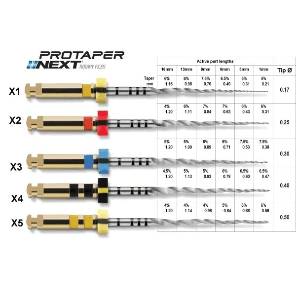 Limas Protaper Next Niti 6 uds - Imagen 2