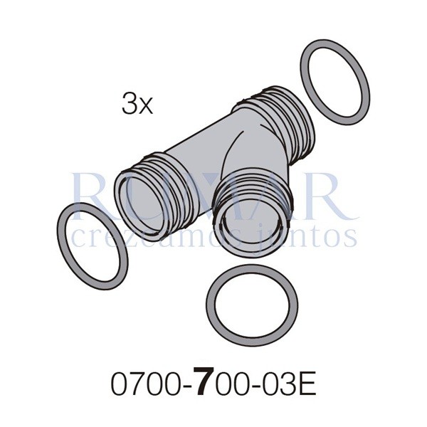 DürrConnect «Y» 3 x macho (K), 5uds
