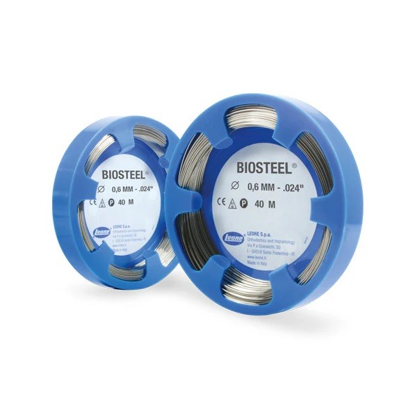 Alambre ortodoncia redondo duro elástico sin níquel Biosteel 500 g