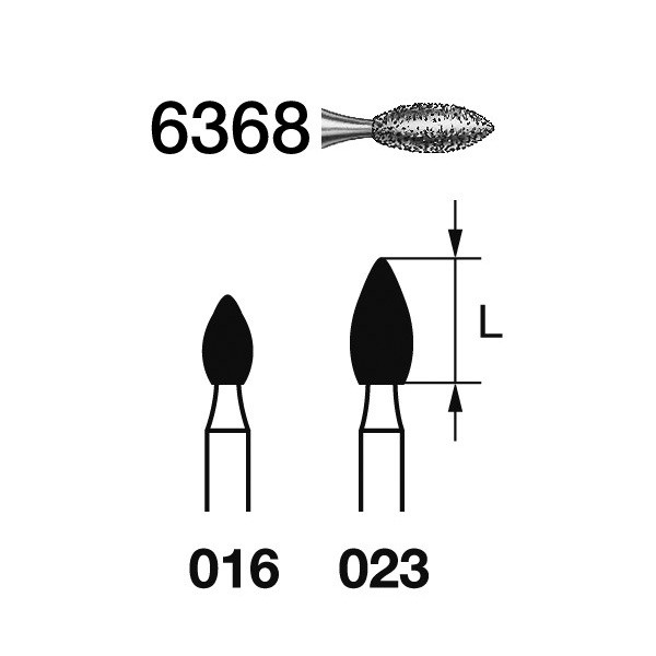 6368.314 Fresa Diamante Turbina 5 Uds