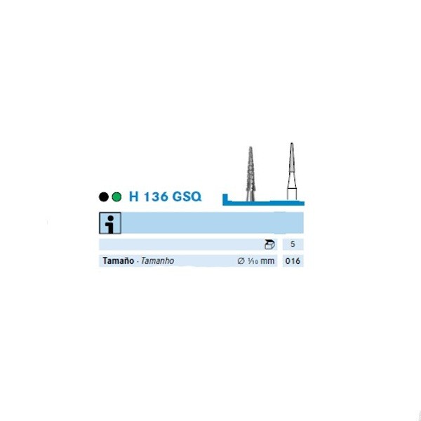 H136GSQ.104.016 Fresa Pieza de mano Komet 1 Ud