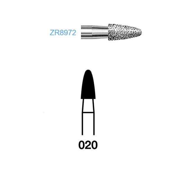 ZR8972.314.020 Fresa Turbina Diamante para Circonio Komet 5 Uds