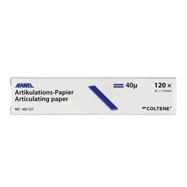 Papel articular Fino 40μ Librillo 120 tiras Azul