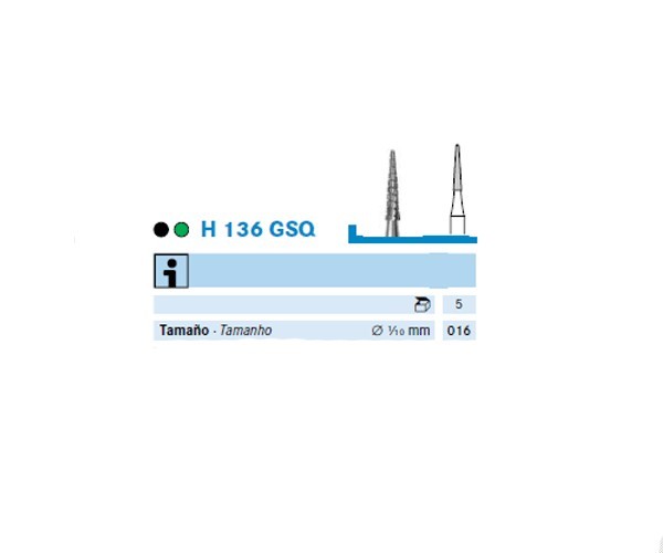 H136GSQ.104.016 Fresa Pieza de mano Komet 1 Ud