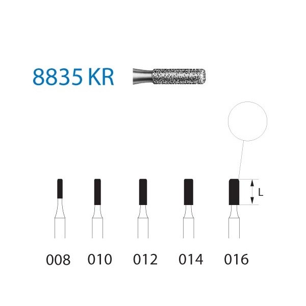 8835KR.314 Fresa Diamante Turbina 5 Uds