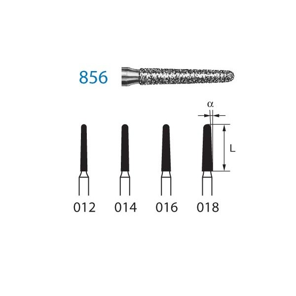 856.314 Fresa Diamante Turbina 5 Uds