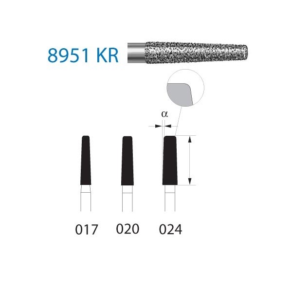 8951KR.314 Fresa Diamante Turbina 5 Uds