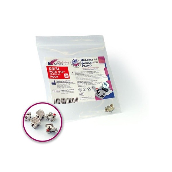 Bracket metálico autoligado pasivo ROTH 0.22" Medicaline - 5uds