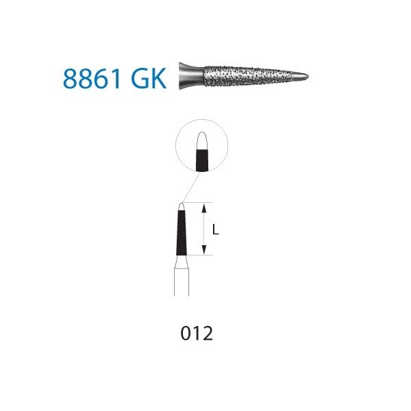 8861GK.314.012 Fresa Diamante Turbina 5 Uds