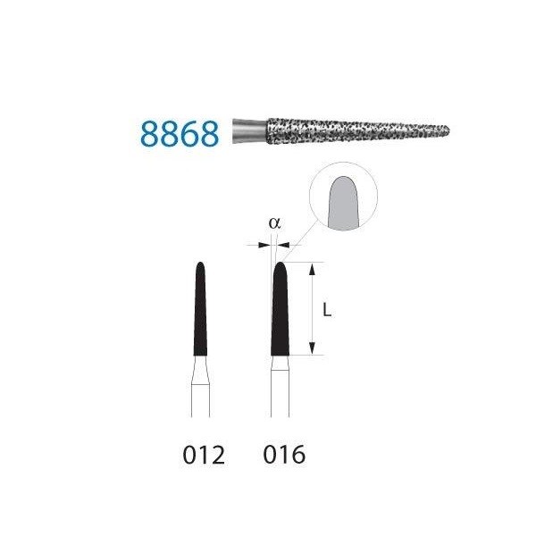 8868.314 Fresa Diamante Turbina 5 Uds