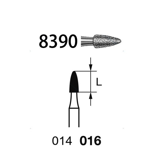 8390.314. Fresa Diamante Turbina 5 Uds