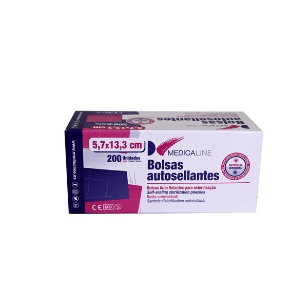 Bolsas esterilización Autoadhesivas 5,7cm x 10,5cm 200 uds Medicaline