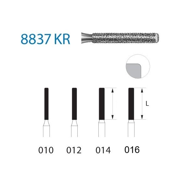 8837KR.314 Fresa Diamante Turbina 5 Uds
