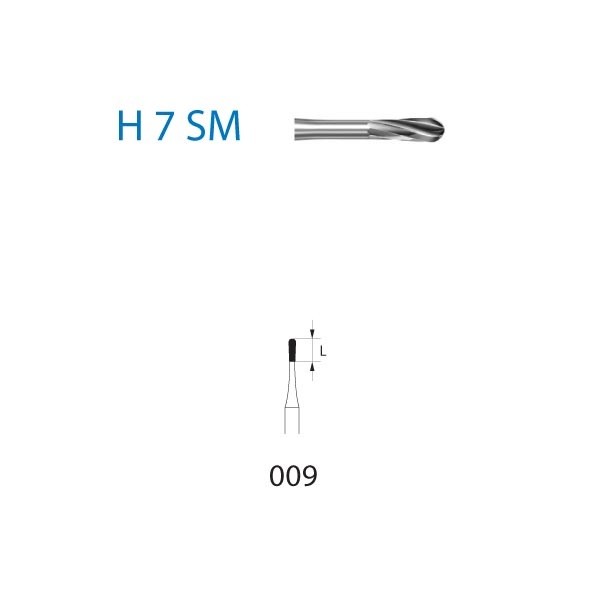 H7SM.314.009 Fresa Tungsteno Turbina Pera Komet 5 uds