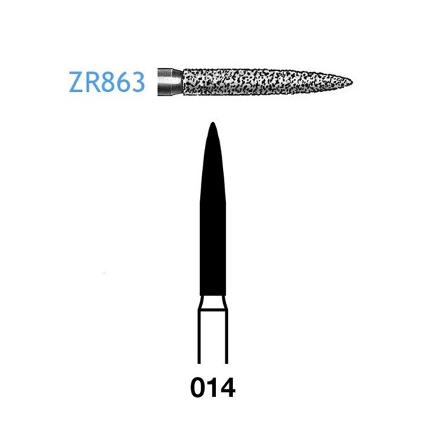 ZR863.314.014 Fresa Turbina Diamante para Circonio Komet 1 Unidad