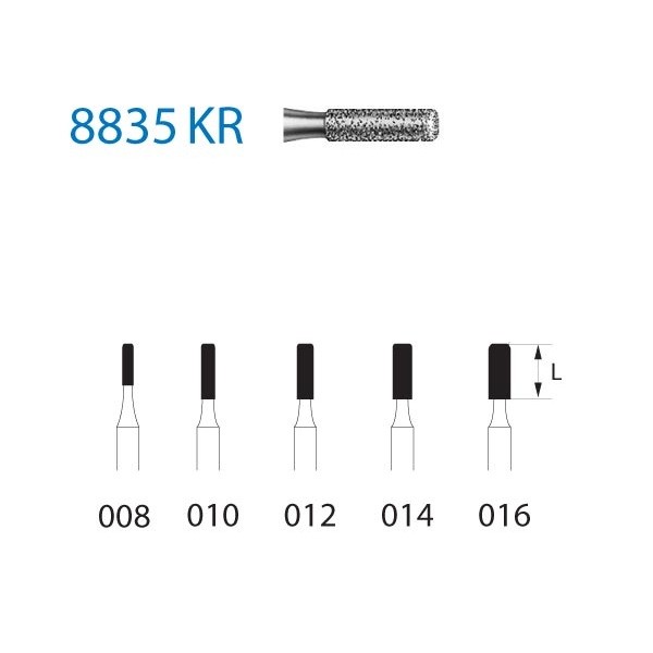 8835KR.314 Fresa Diamante Turbina 5 Uds
