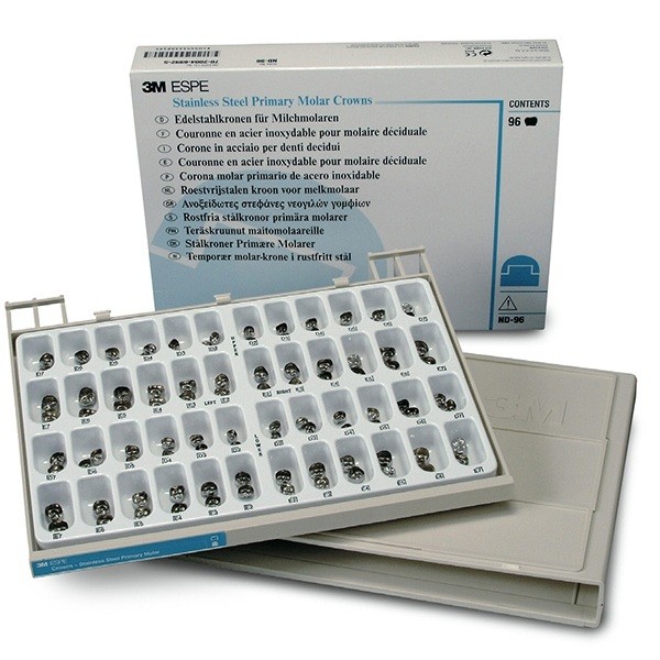 Coronas metálicas ND-96 Kit Solventum Caja de 96 uds
