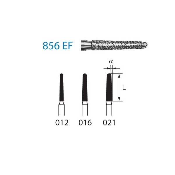 856EF.314 Fresa Diamante Turbina 5 Uds