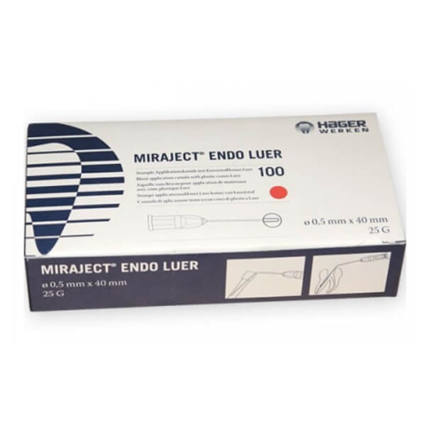 Agujas Miraject Endotec Luer 100u Hager Werken (40X0,5MM.)