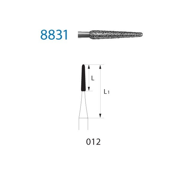 8831.204.012 Fresa Diamante Contra Ángulo 5 ud