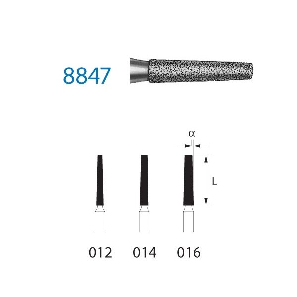 8847.314 Fresa Diamante Turbina 5 Uds
