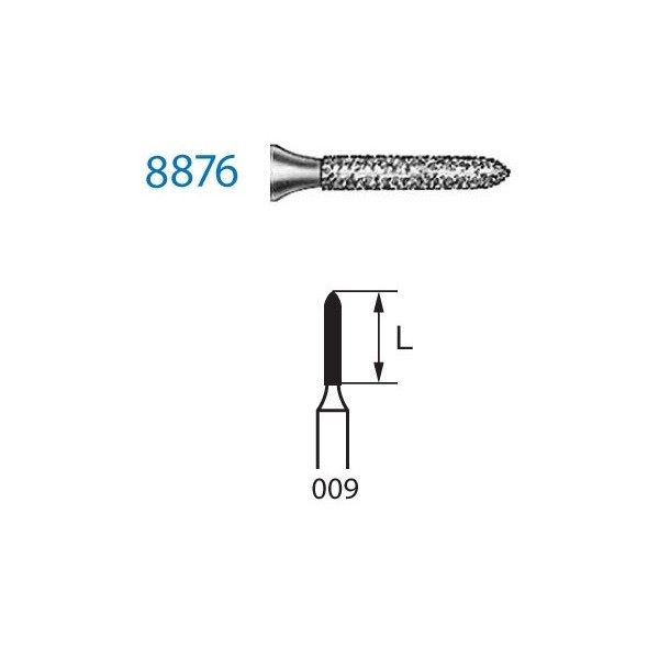 8876.314.009 Fresa Turbina Diamante 5 Uds
