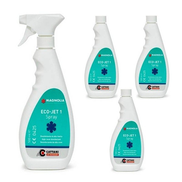 ECO-JET 1 500ml Desinfectante Superficies Cattani 4 x 500ml