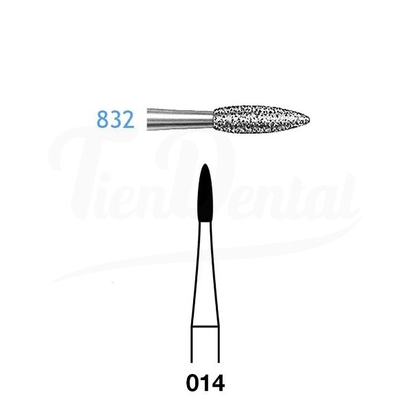 832EF.204.014 Fresa Diamante Contra ángulo Komet 5 ud