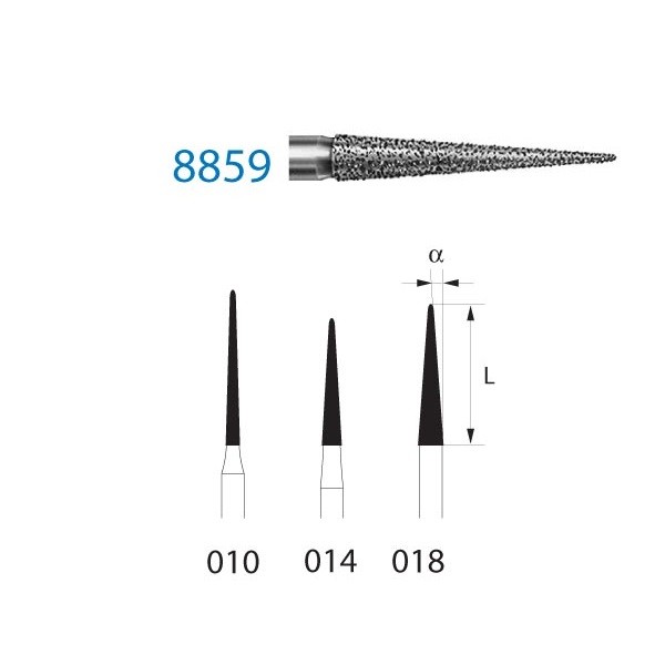 8859.314 Fresa Diamante Turbina 5 Uds