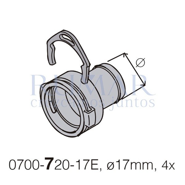 DürrConnect hembra a 17mm (K), 5uds