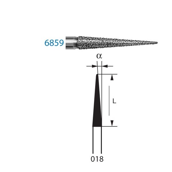 6859.314 Fresa Diamante Turbina 5 Uds