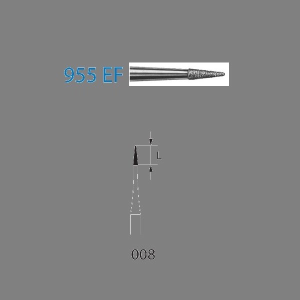 955EF.314.008 Fresa Diamante Turbina 5 Uds