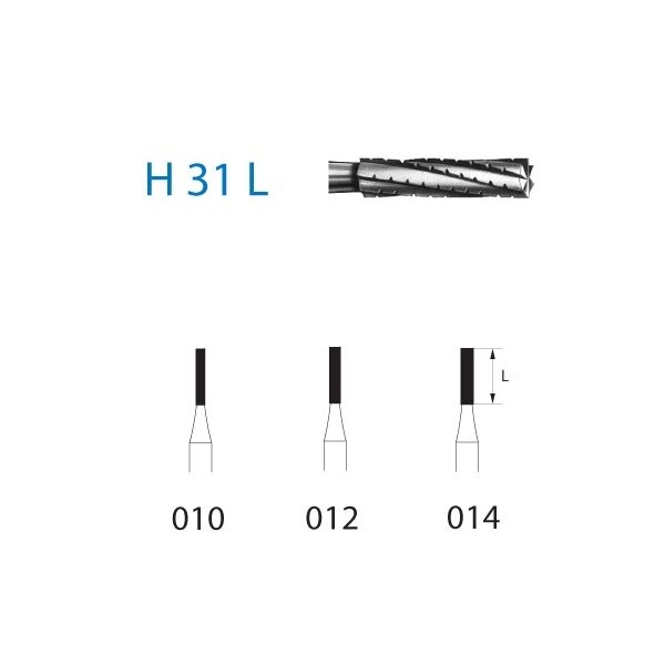 H31L.314 Fresa Carburo Tungsteno Cilíndrica Larga 1 Unidad