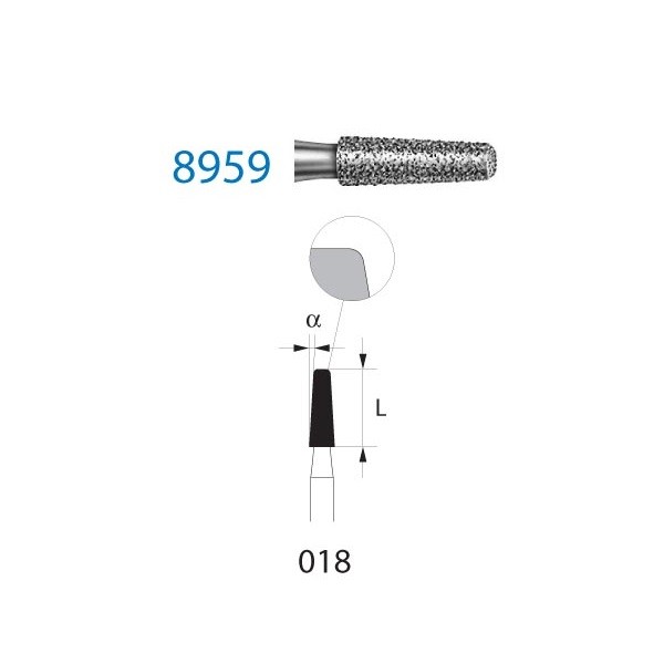 8959KR.314.018 Fresa Diamante Turbina 5 Uds